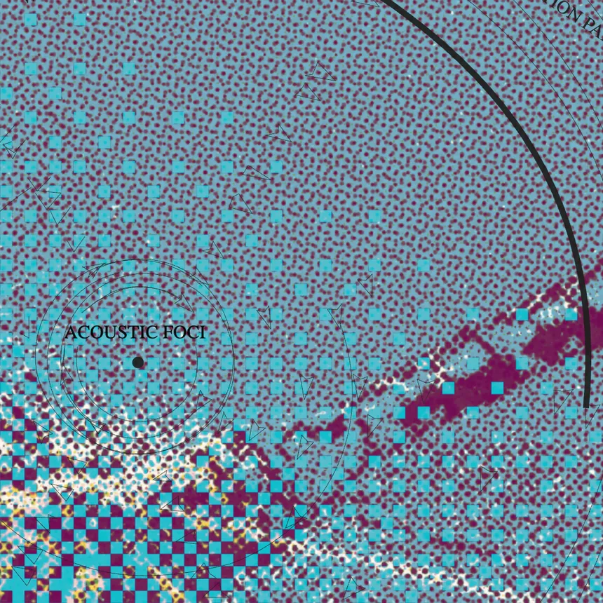 Close up of the 4x4 Bayer dither grid breaking up over a wing.