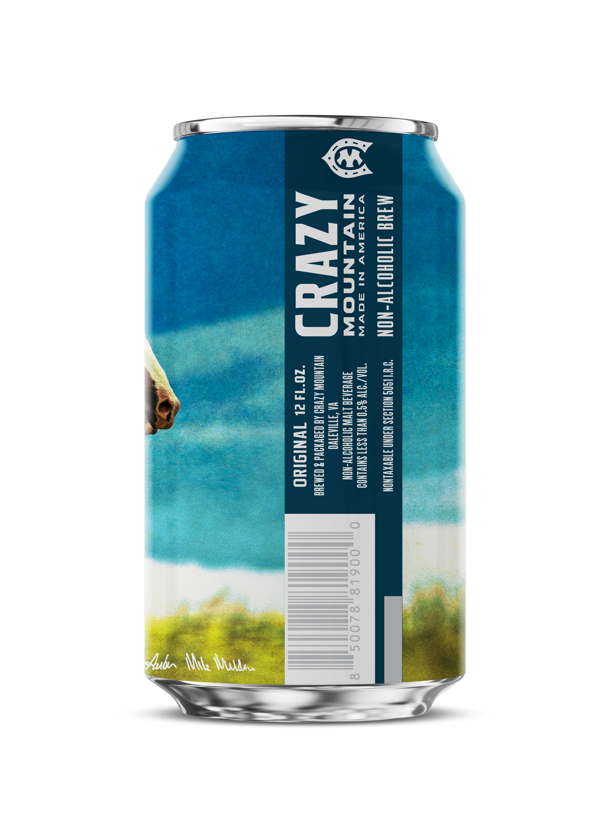 Crazy Mountain concept can, side view