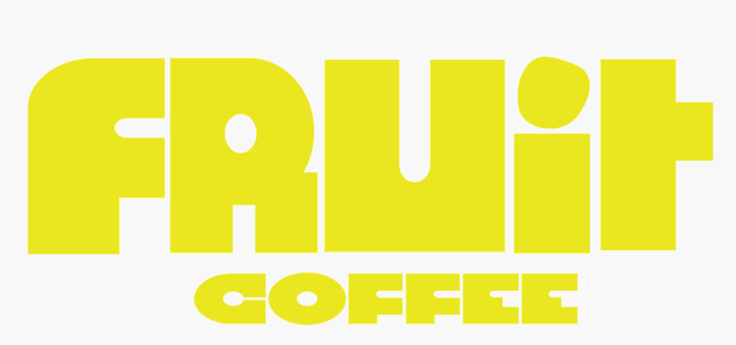 FRUIT Coffee primary logo in yellow