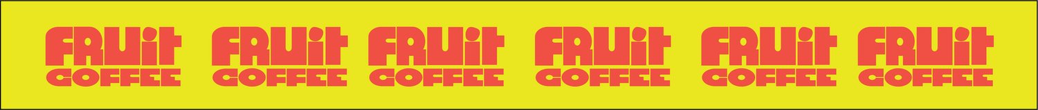Repeating FRUIT Coffee brand pattern