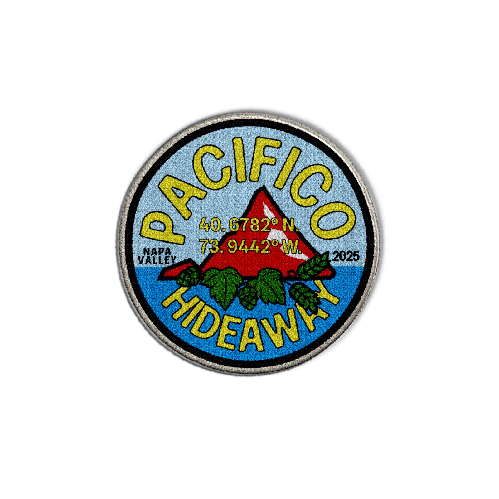 Pacifico x BottleRock embroidered patch mockup