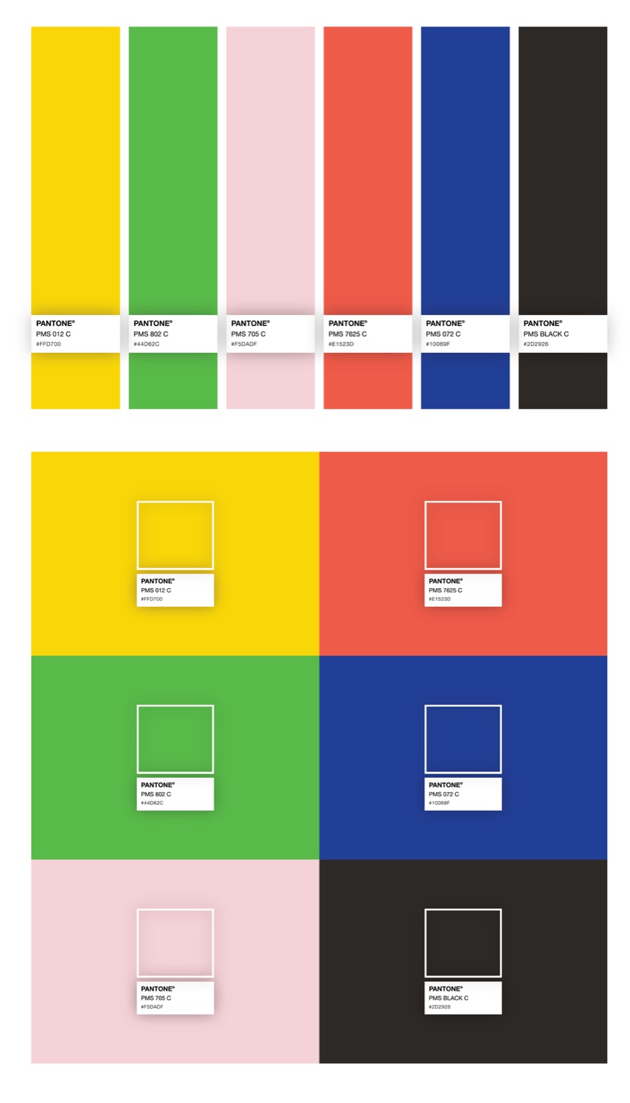 Salsa's Taco Bar six-Pantone color system