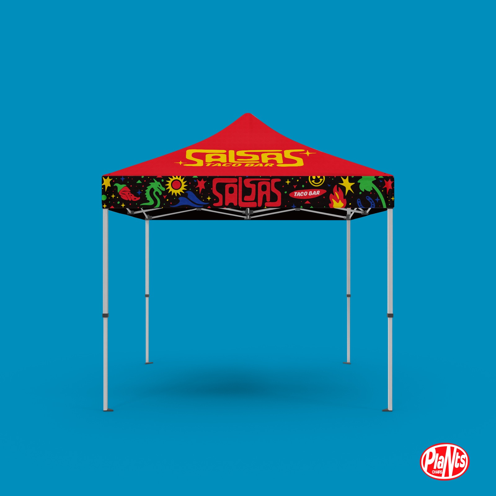 Salsa's Taco Bar branded tent mockup